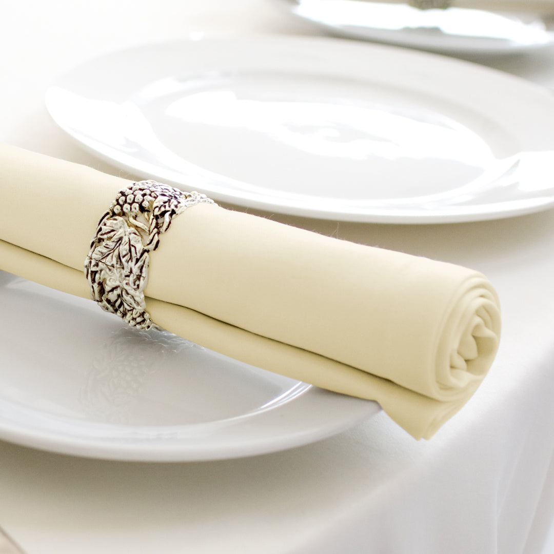 Pegasus Textiles ORCHID 100% Polyester Buttermilk Napkins Linen 20"x20" - PACK of 10