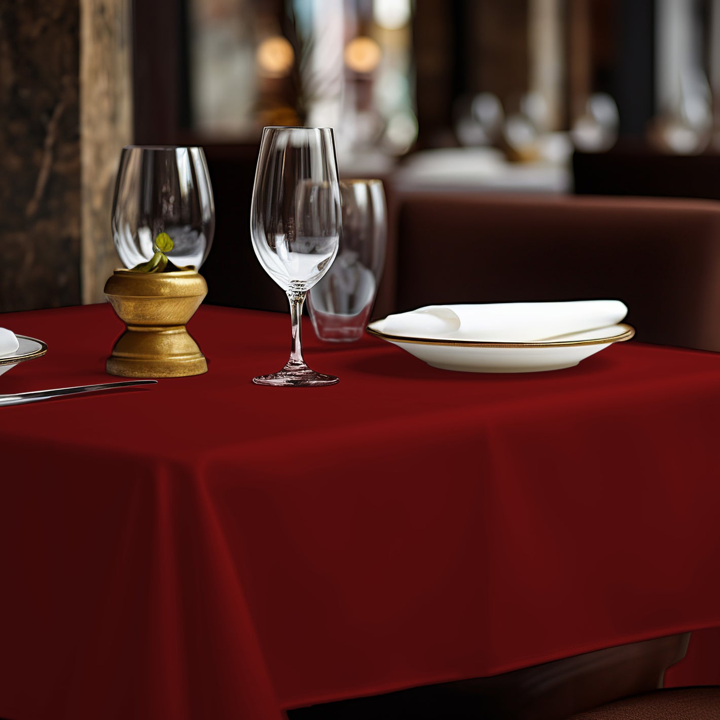Pegasus Textiles ORCHID 100% Polyester Red Tablecloths