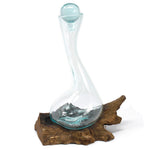 Molten Glass on Wood - Wine Decanter - Pegasus Group UK