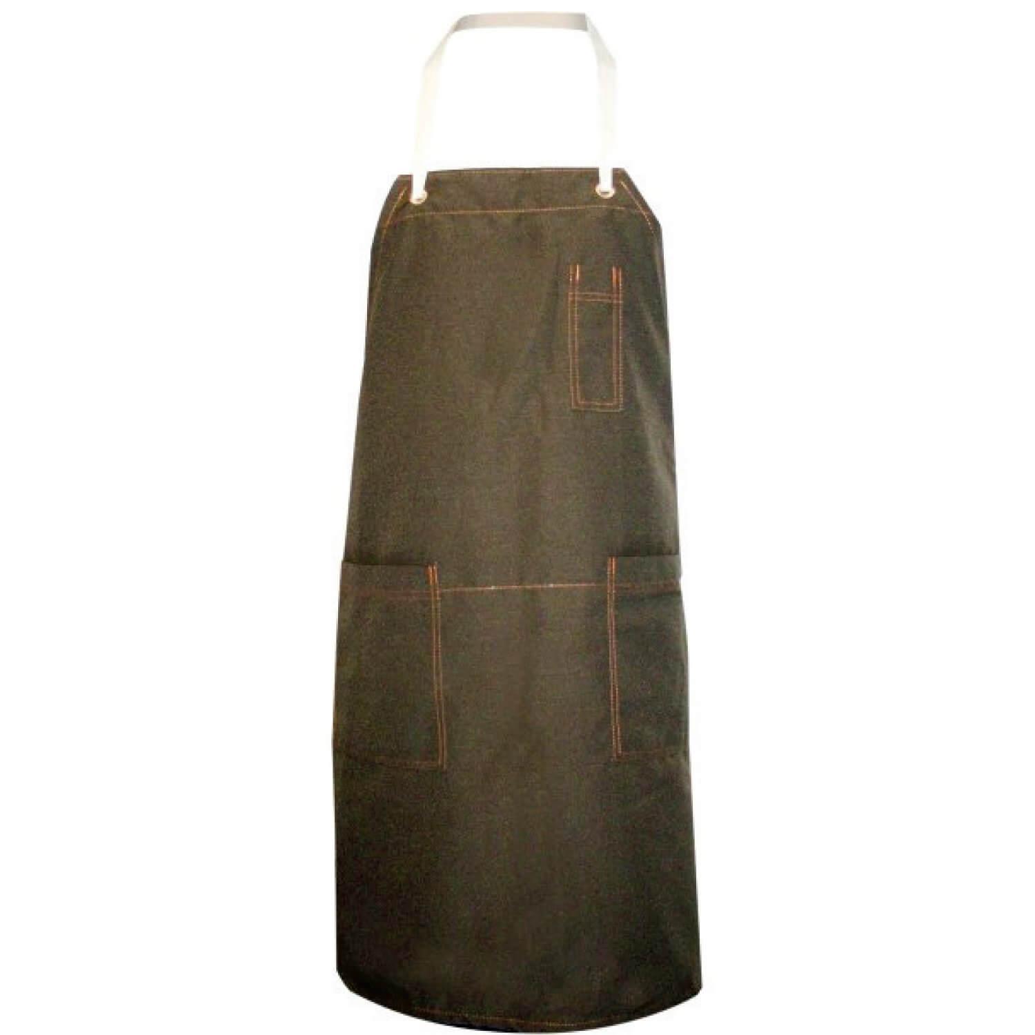Pegasus 100% Polyester Earth Green Bib Aprons
