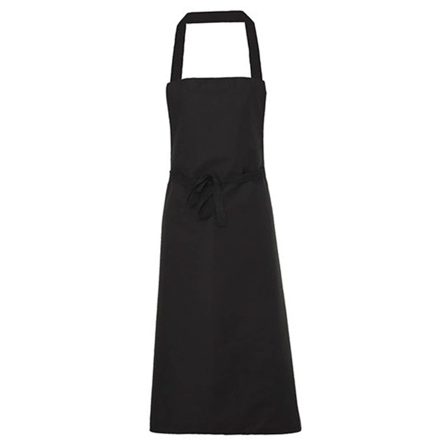 Pegasus 100% Polyester Black Bib Aprons