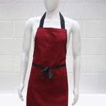 Pegasus Aprons Marron Apron with Contrast Strap on Model