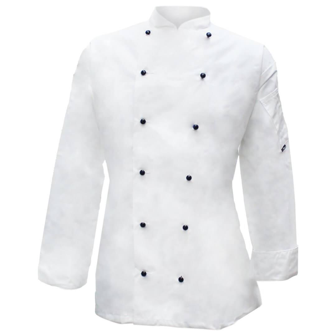 Pegasus Chefwear Executive Chef Jacket with Black Buttons Isolated