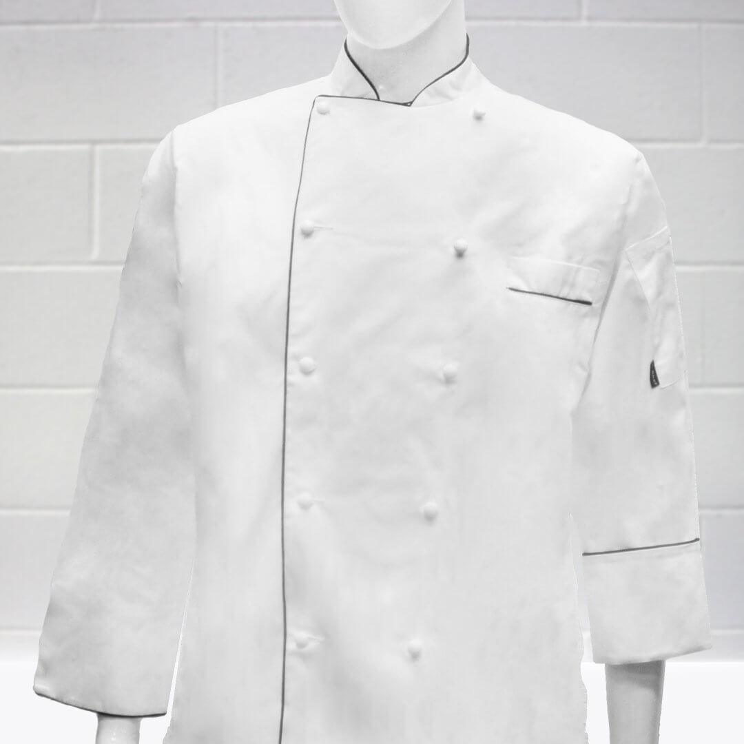 Pegasus Chefwear Executive Chef Jacket with Black Piping