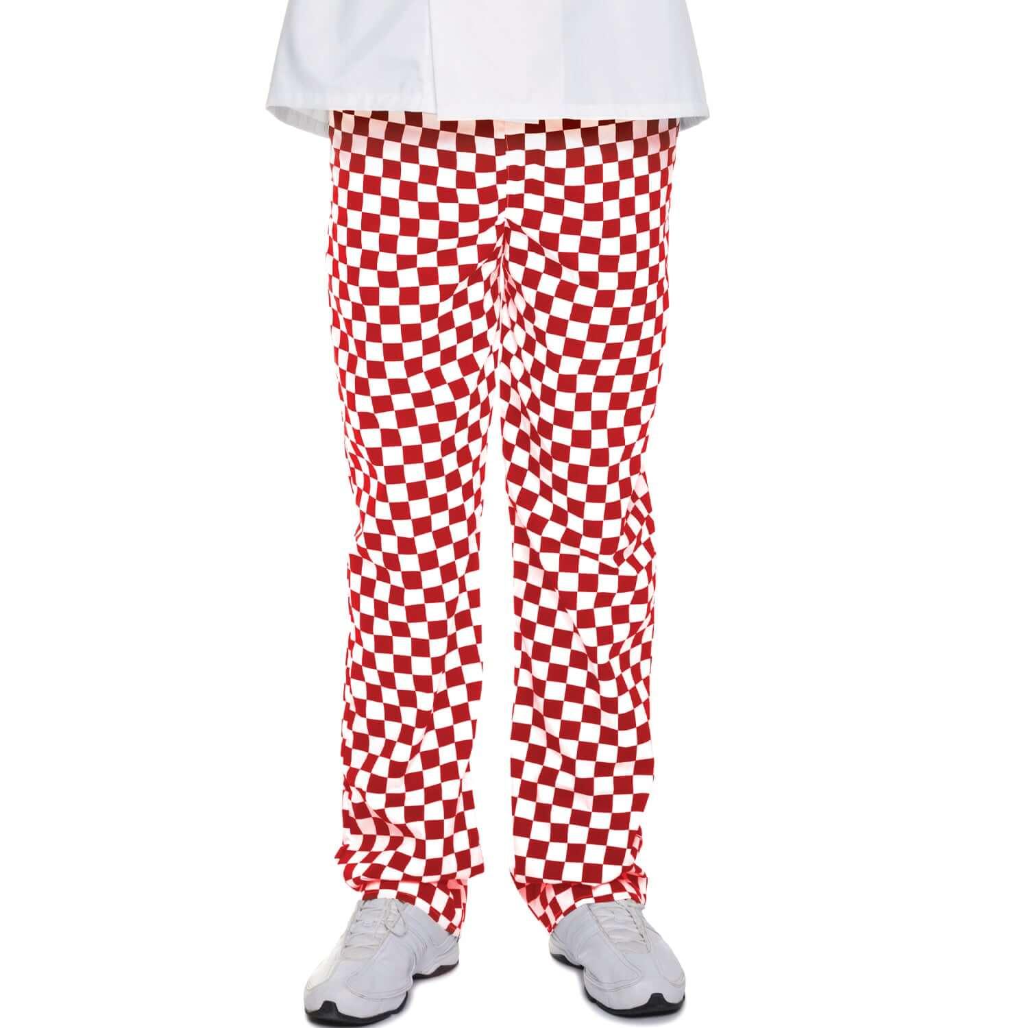 Checkerboard red and store white