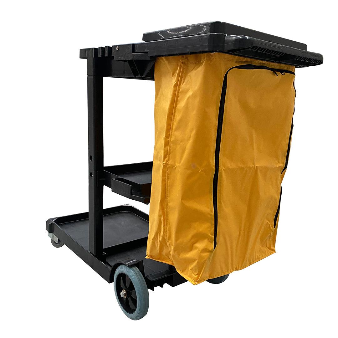 Pegasus Cleaning Plastic Janitor Cart with Bag and Cover - Pegasus Group UK