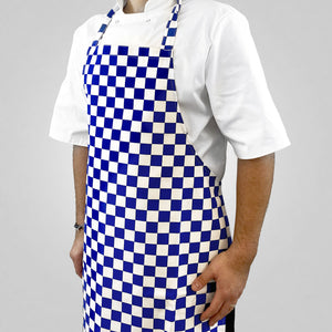 Pegasus Aprons Blue & White Checkerboard Bib Aprons