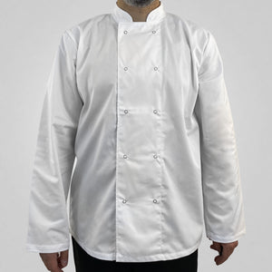 Pegasus Chefwear White Long Sleeve Chef Jacket with Press Studs