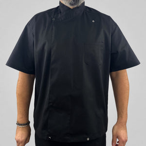 Pegasus Chefwear Black Coolmax Pullover Jacket with Half Mesh Back