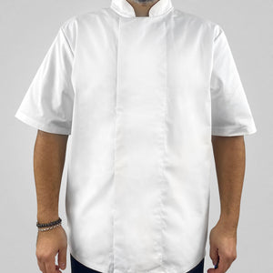 Pegasus Chefwear White Short Sleeve Coolmax Chef Jackets with Concealed Studs
