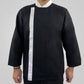 Pegasus Chefwear Black Long Sleeve Chef Jackets with White Stripe