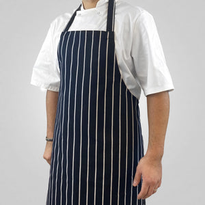 Pegasus Aprons Black White Stripe Bib Butchers Aprons