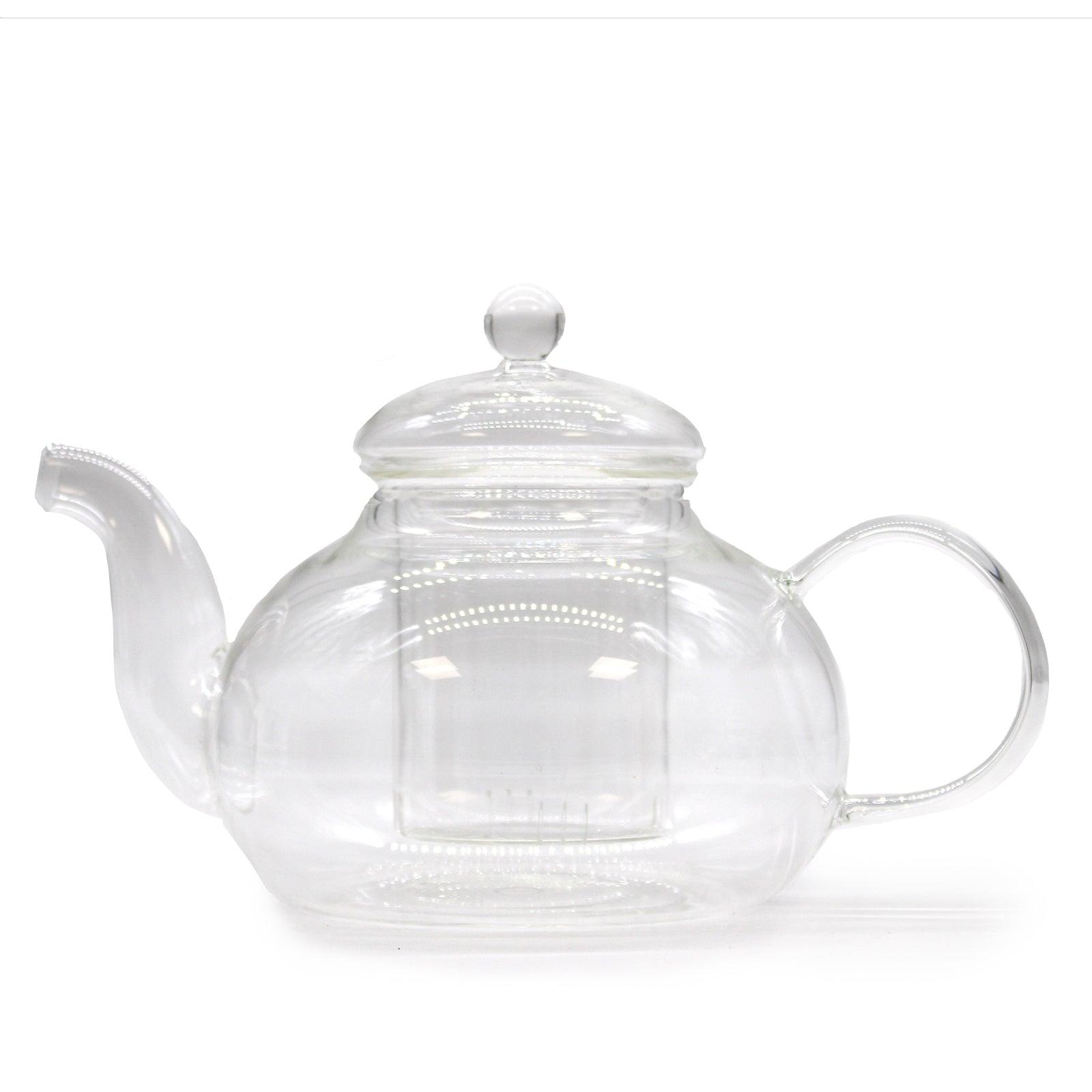 Glass Infuser Teapot - Round Pearl - 800ml - Pegasus Group UK