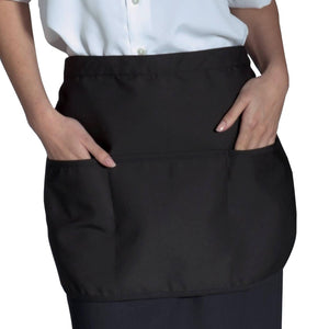 Waitress wear Pegasus Small Black Bar Aprons with Pockets