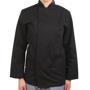 Pegasus Chefwear Black Concealed Studs Chef Jackets - Pegasus Group UK