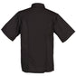 Pegasus Back of Coolmax Short sleeve Black chef jackets with concealed studs