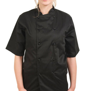 Pegasus Black Executive Chef Jackets Black Removable Buttons