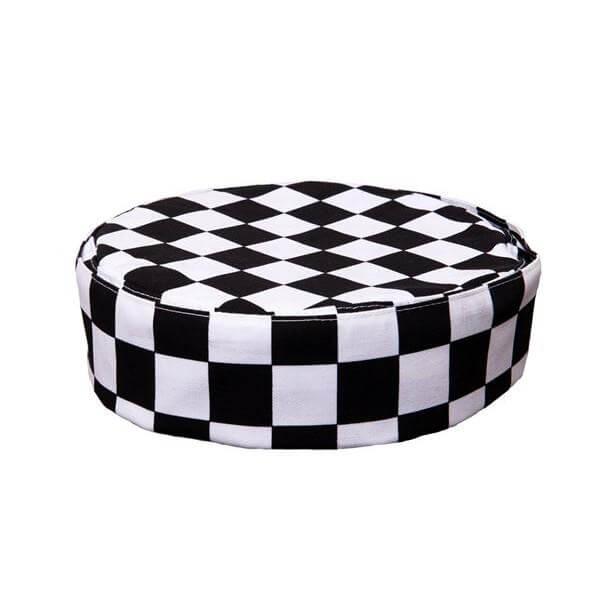 Pegasus Chefwear Black & White checkerboard Skull Cap