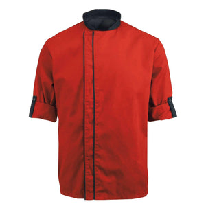 Pegasus Chefwear ‘BORDEAUX’ Long Sleeve Chef Jacket with Black Pipping and Collar Jacket only