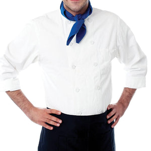 Pegasus Classic White Long Sleeved Chef jackets with White Buttons - 50% Polyester 50% Cotton