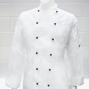 Pegasus Chefwear Executive Chef Jacket with Black Buttons On Model