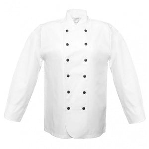 Pegasus White EKO Long Sleeved Chef Jackets with Black Poppers