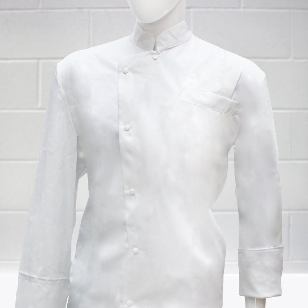 Pegasus Chefwear White Standard Chef Jacket Long Sleeve on Model