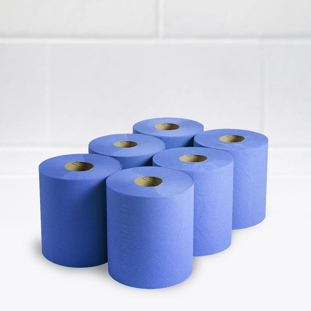 2 Ply Flat Centrefeed Blue Towel - 150m