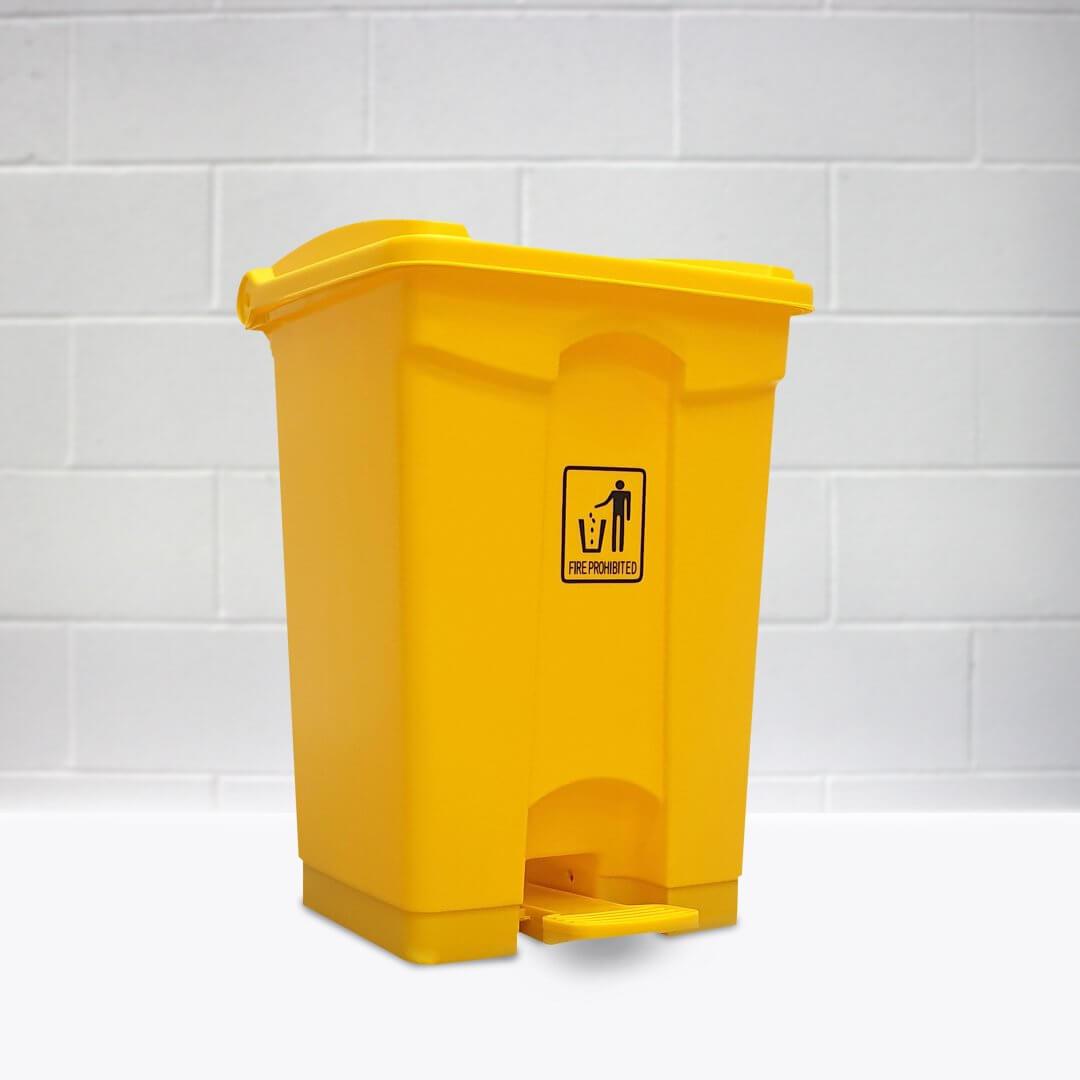 Pegasus Cleaning Products Yellow 45L Plastic Pedal Bin