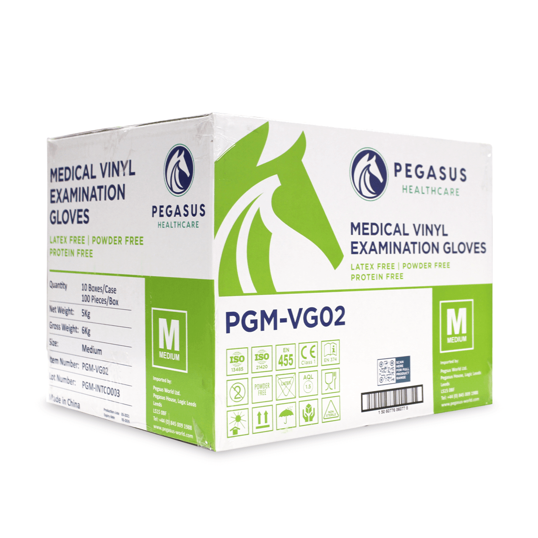 Pegasus Healthcare Clear Vinyl Examination Gloves Case - Medium