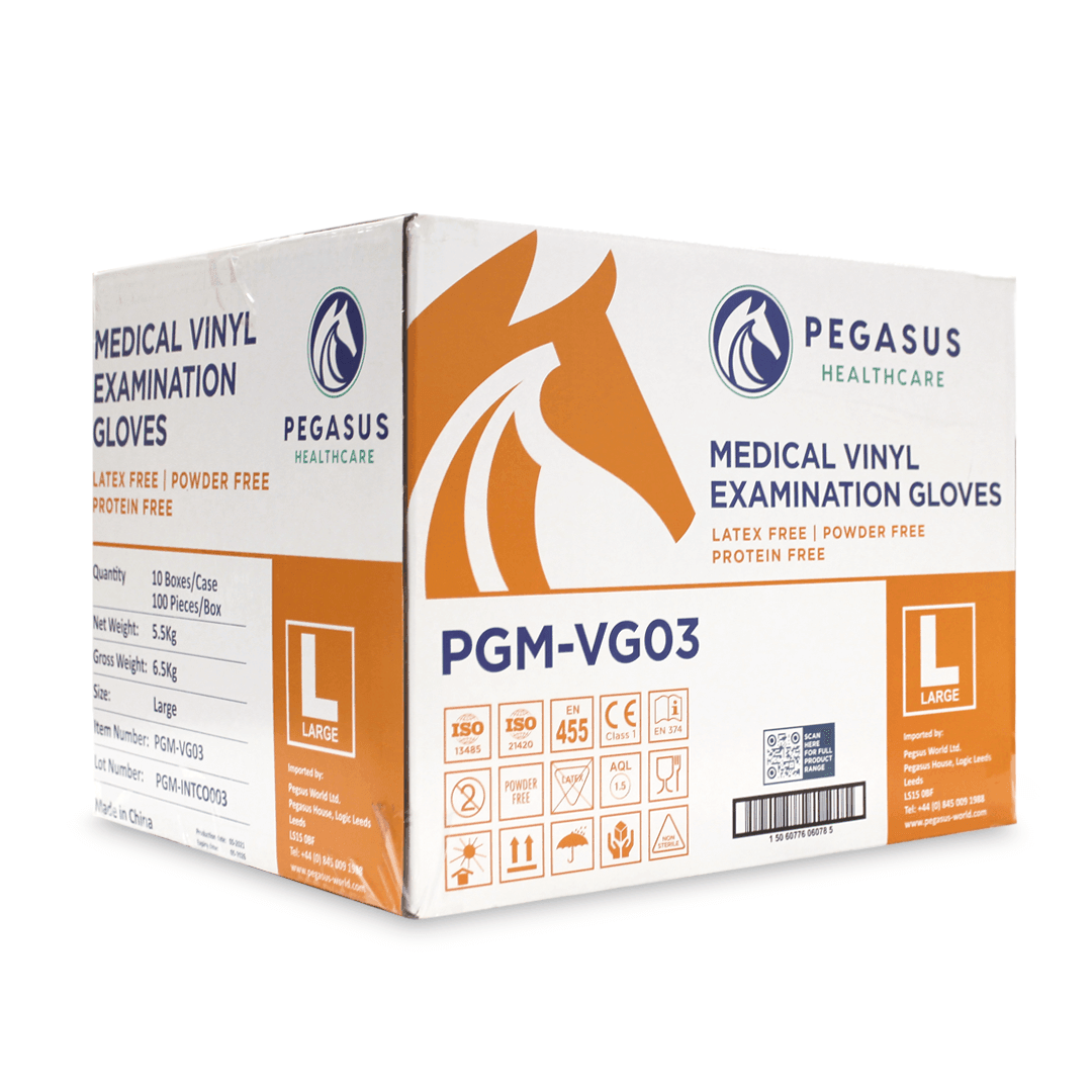 Pegasus Healthcare Clear Vinyl Examination Gloves Case - Large