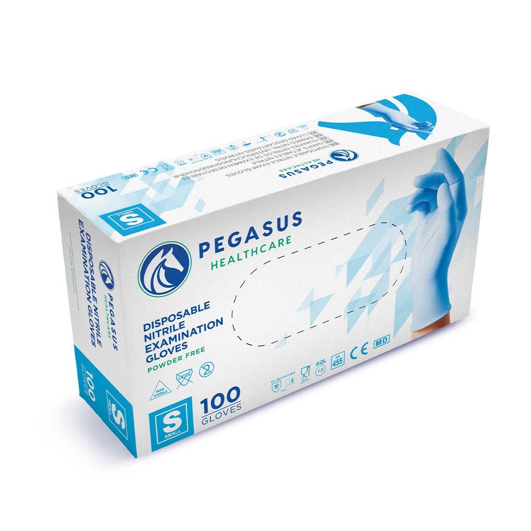 Pegasus Healthcare Nitrile Disposable Gloves Pack of 100 - Pegasus Group UK