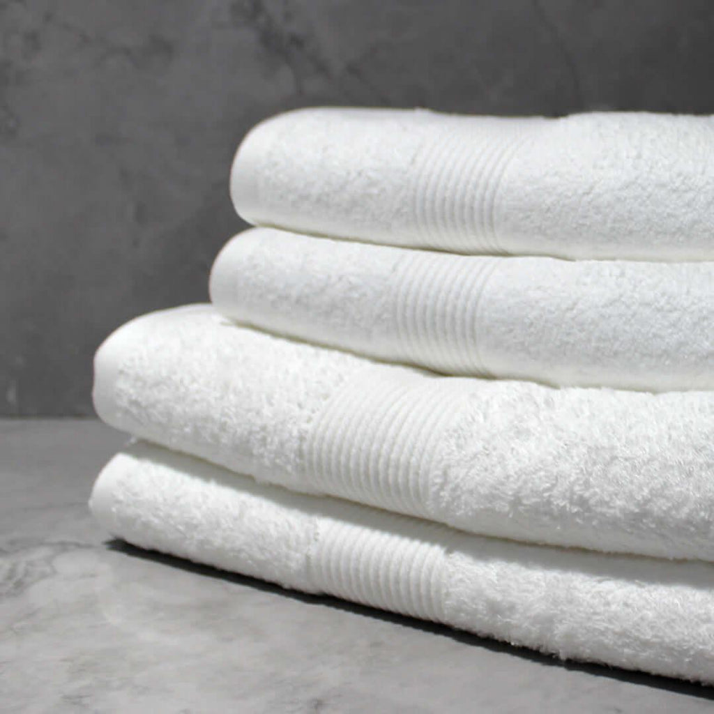 Pegasus Textiles Florence Luxury White Bath and Hand Towels - 600gsm