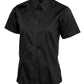 Pegasus Uniform Ladies Pinpoint Oxford Short Sleeve Shirt - Black