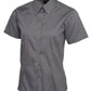 Pegasus Uniform Ladies Pinpoint Oxford Short Sleeve Shirt - Charcoal
