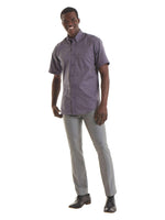 Pegasus Uniform Mens Pinpoint Oxford Short Sleeve Shirt - Model
