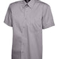 Pegasus Uniform Mens Pinpoint Oxford Short Sleeve Shirt - Charcoal