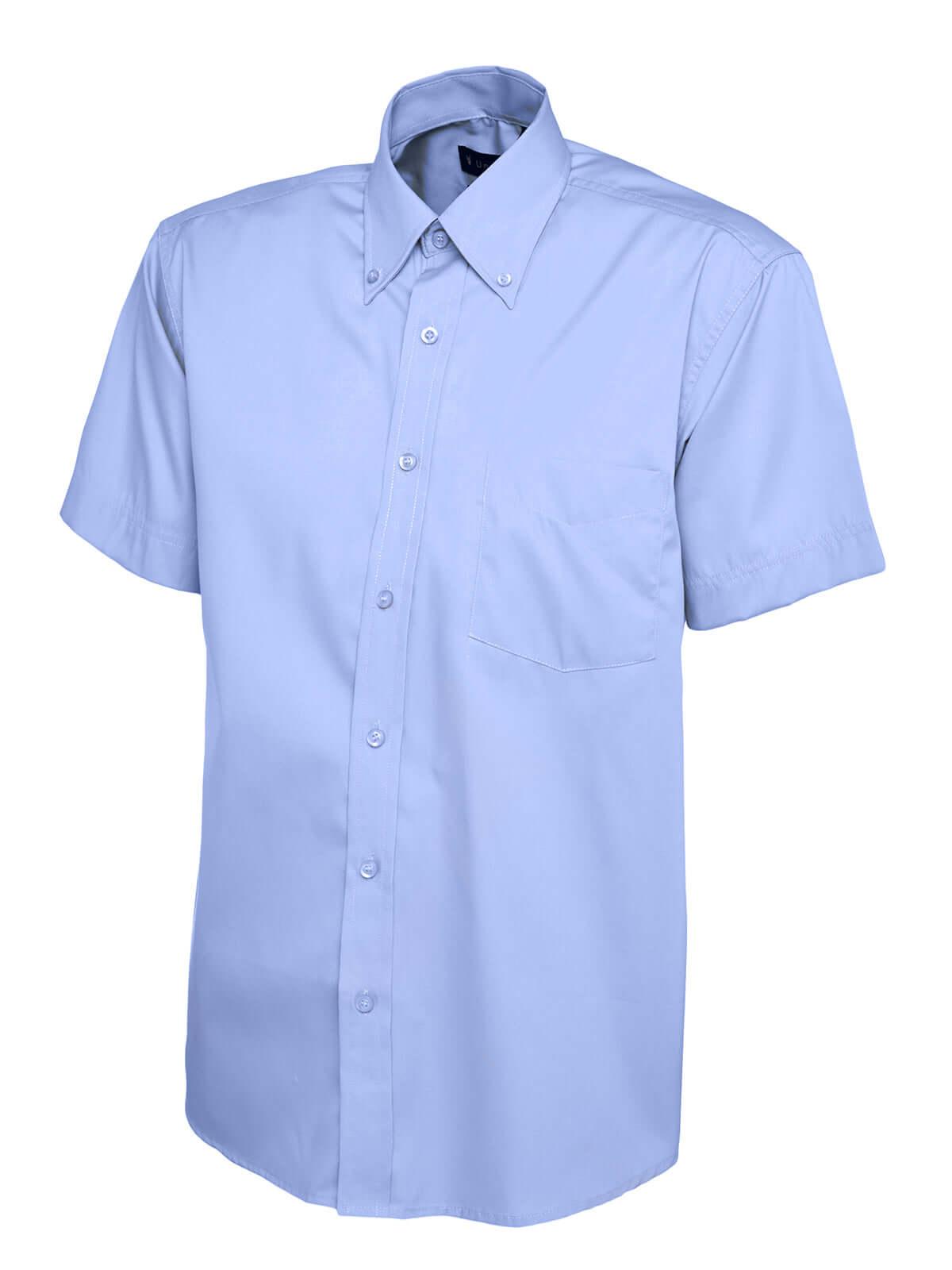 Pegasus Uniform Mens Pinpoint Oxford Short Sleeve Shirt - Royal Blue