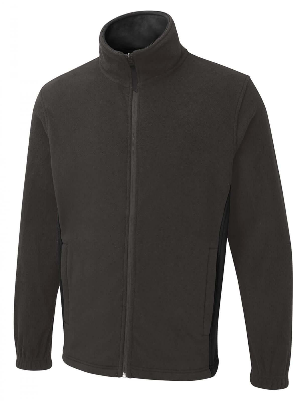 Pegasus Uniform Two Tone Full Zip Fleece Jacket - Charcoal & Black